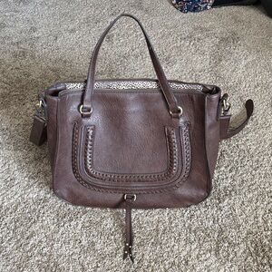 Elegant Brown Leather Handbag